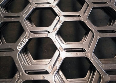 China Hoja de metal perforada de la forma hexagonal del agujero, placa de acero inoxidable perforada proveedor