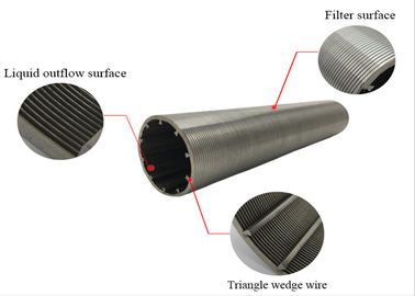 Pantallas de alambre profesionales de la cuña de Johnson, acero inoxidable de los filtros para pozos del agua