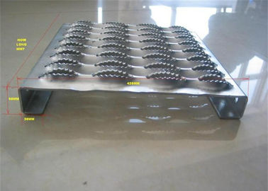 Tablones plateados de metal del apretón del puntal de la seguridad de las pisadas de escalera de la resbalón anti de aluminio y de acero